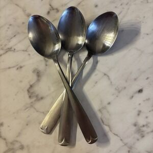 Oneida Northland Post Road Stainless Silverware Flatware Set Of 3 Serving Spoons